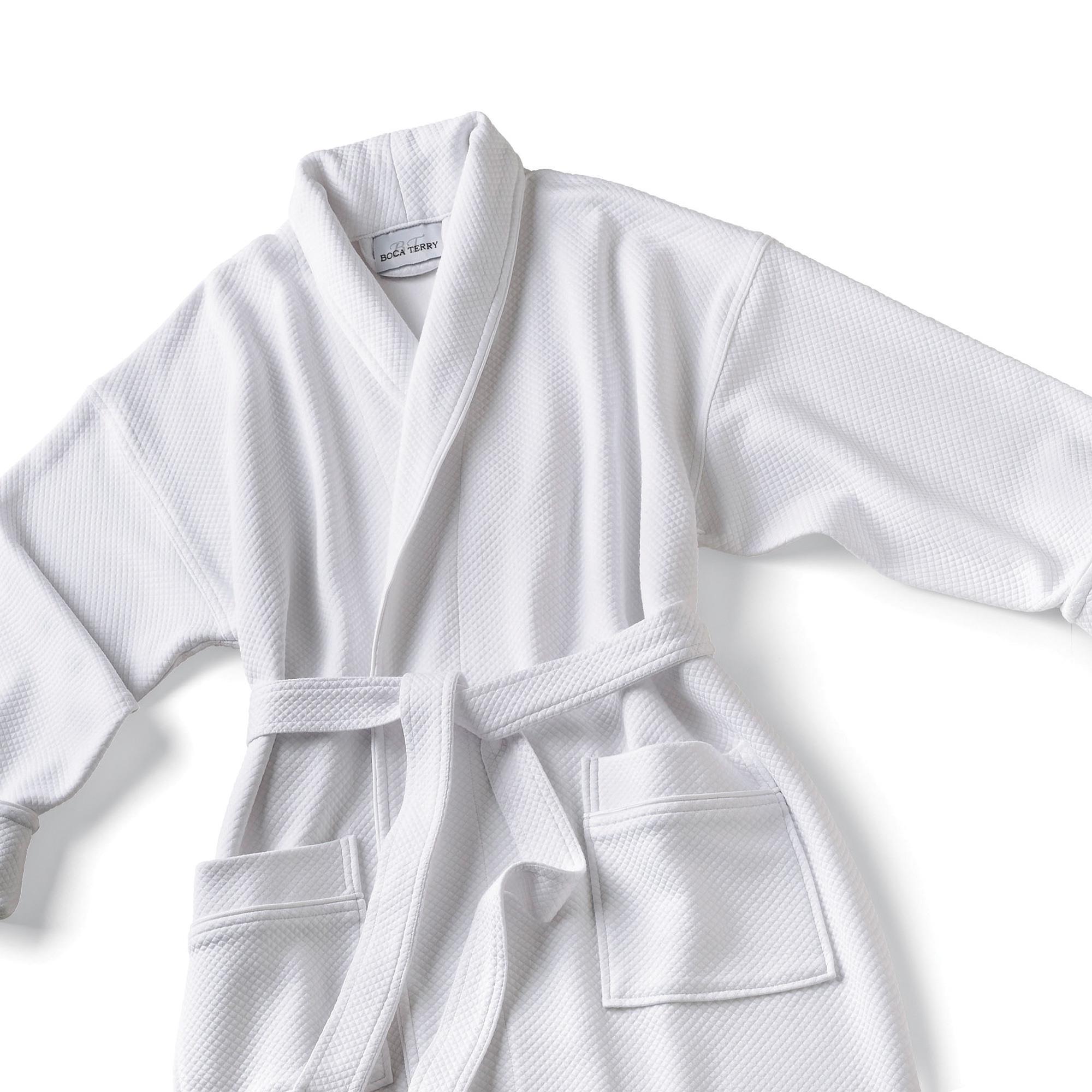 Boca Terry Robe for Women - Soft Knit Waffle Shawl Collar Bathrobe - Perfect for Spa, Lounge & Relaxation at Home