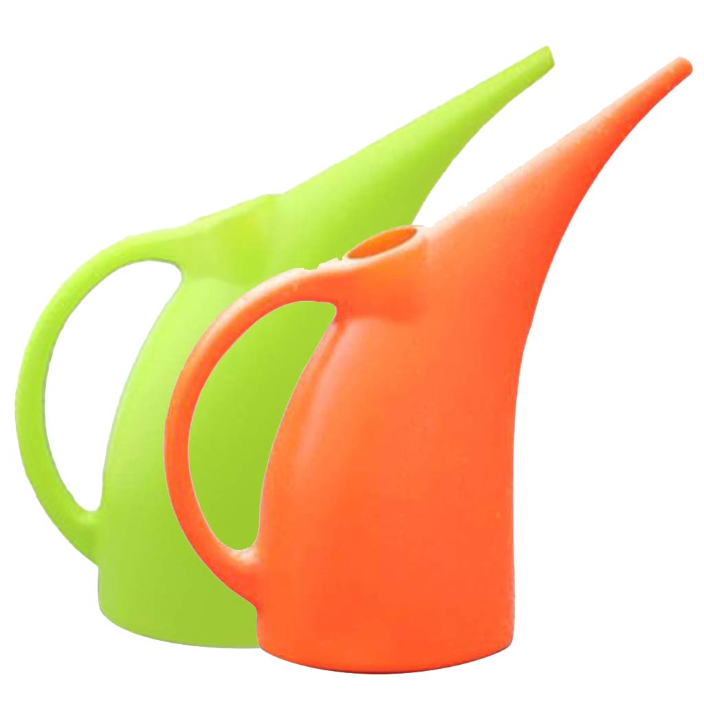 Baoblaze 2-Pack Lightweight Plastic Watering Can - 2L Capacity, Durable & Eco-Friendly - Perfect for Indoor Plants, Garden Flowers, and Outdoor Gardening