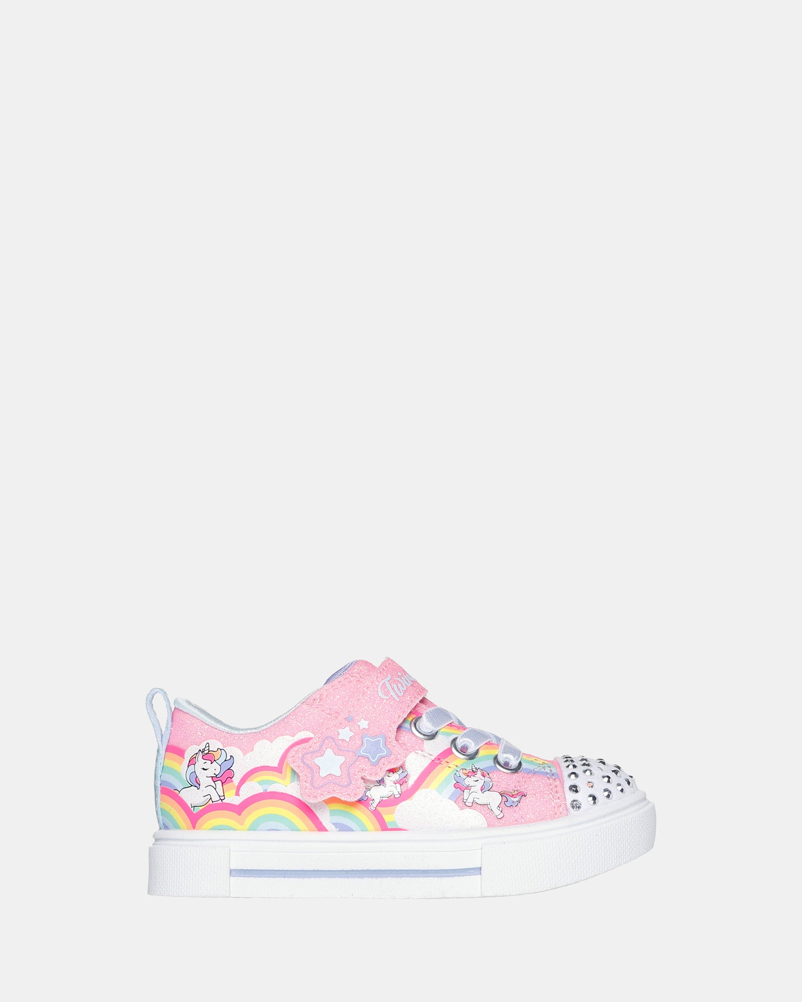Twinkle Toes Sparks Jumpin Clouds Baby Girls' Light Up Sneakers - Pink & Multi-Color LED Shoes for Toddlers | Perfect for Playtime, Parties & Outdoor Activities