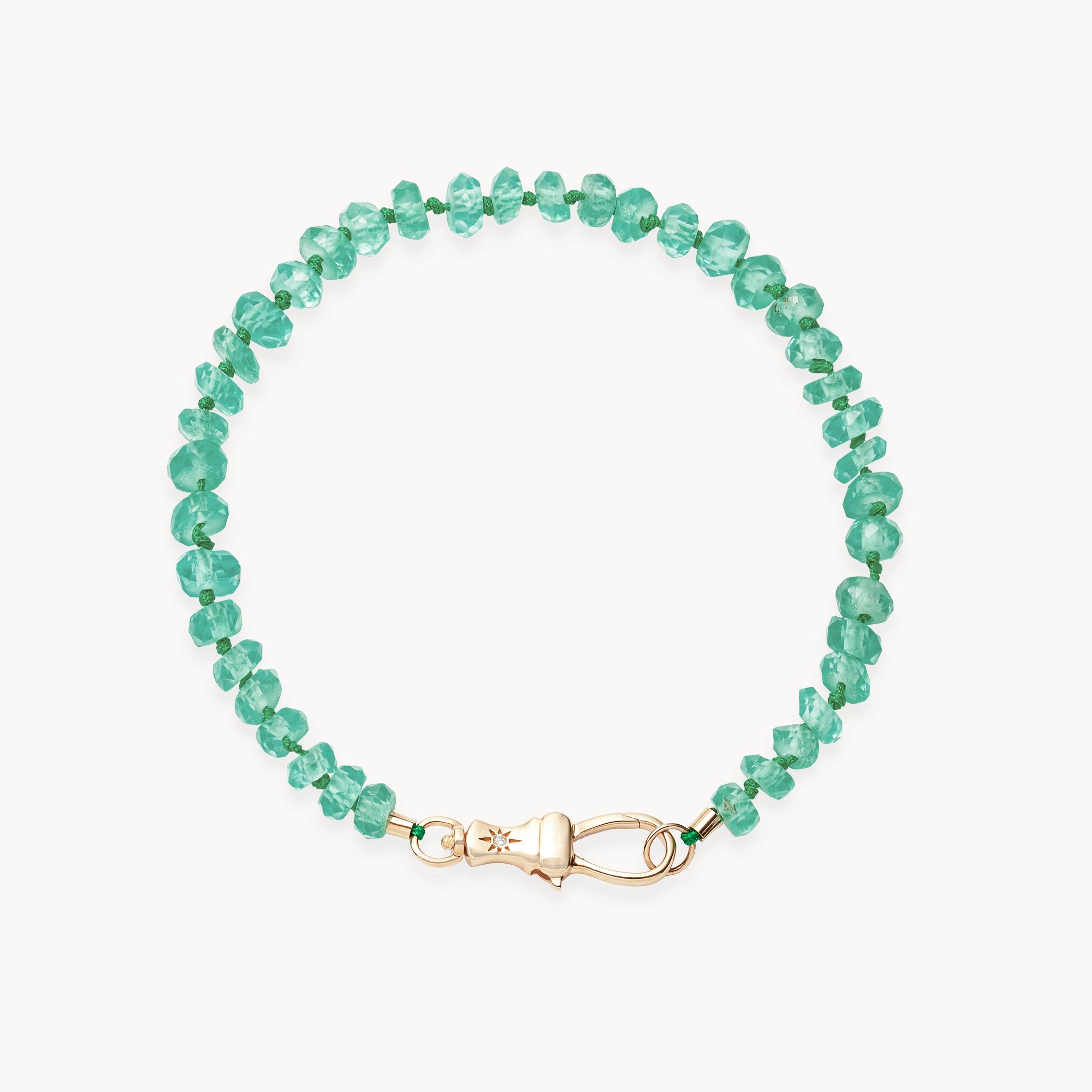 10K Yellow Gold Emerald Beaded Mood Bracelet with Natural Emerald & Brilliant Diamonds - Perfect for Gifts, Weddings & Everyday Elegance
