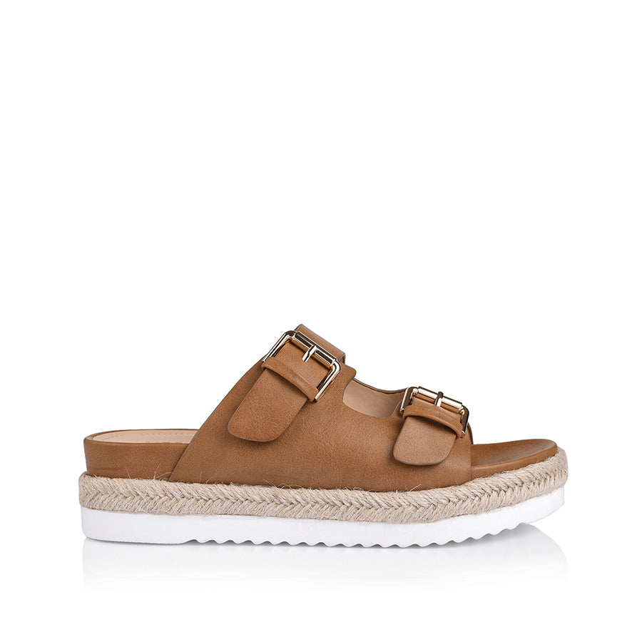 Premium Denmark Footbed Slides - Tan Softee Comfort Sandals for Men & Women - Perfect for Home, Beach, and Casual Wear