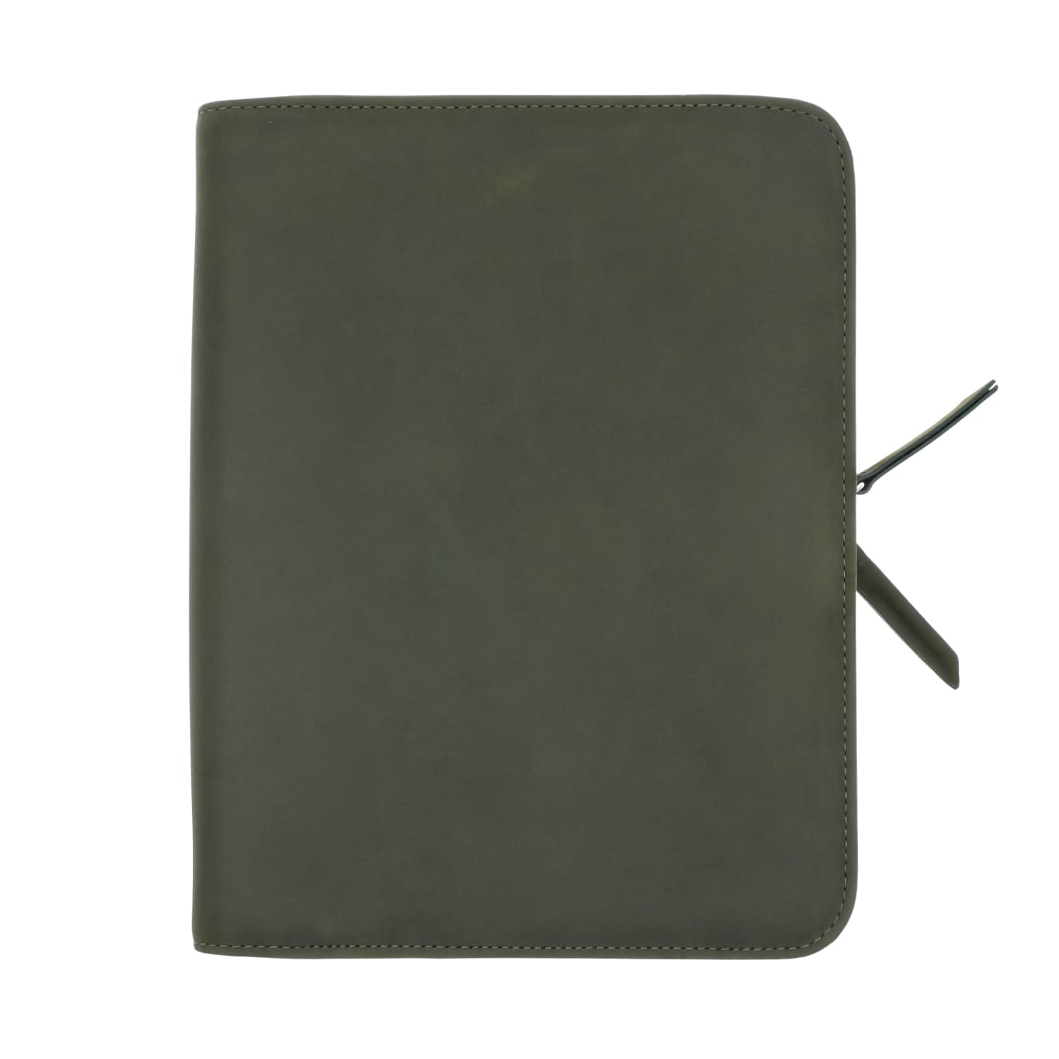 Premium Green Leather A5 Endless Folio Notebook - Perfect for Journaling, Note-Taking & Business Meetings | Durable Vegan Leather Cover with Elastic Closure