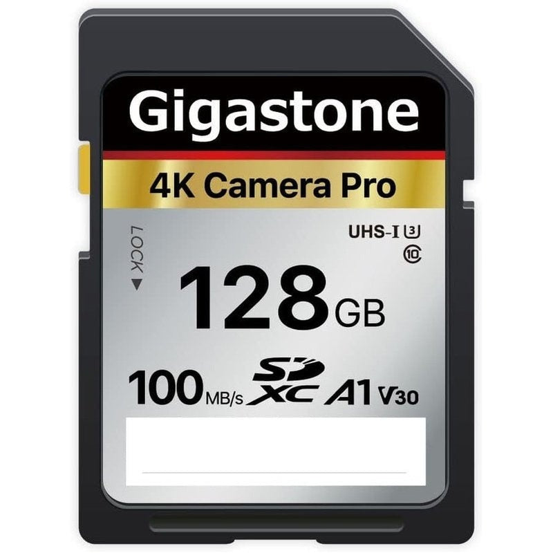 Gigastone 128GB or 256GB SDXC V30 UHS-I Memory Card - High Speed for DSLR Cameras, Drones, and 4K Video Recording