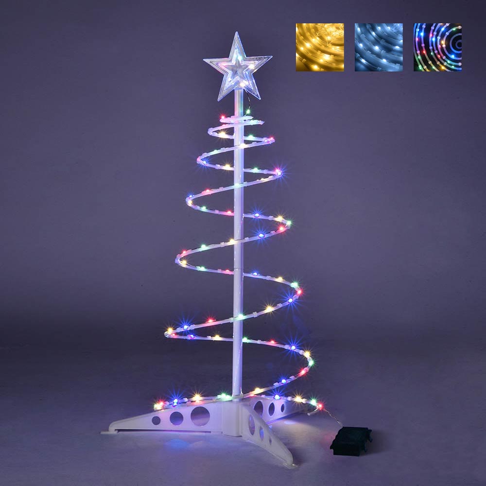 2ft Small Pre-Lit Spiral Christmas Tree with Battery Operation - Perfect for Tabletop Decor, Office, and Home Holiday Display | TheLAShop