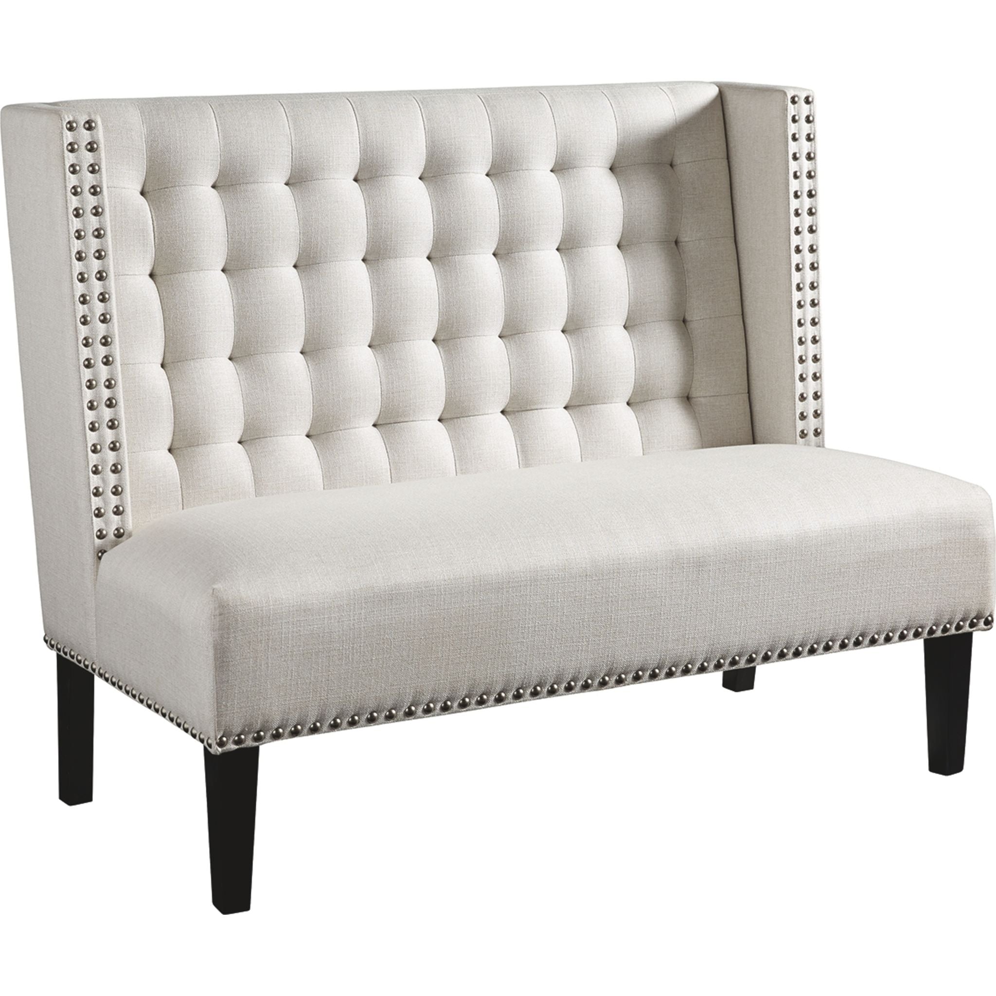 Beauland Ivory Upholstered Bench - Modern Accent Seating for Entryway, Bedroom & Living Room - Soft Fabric & Sturdy Wood Frame - Home Decor & Functional Furniture