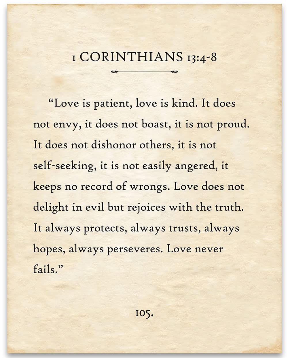 Corinthians 11x14 Bible Verse Print - Wedding Gift & Home Decor