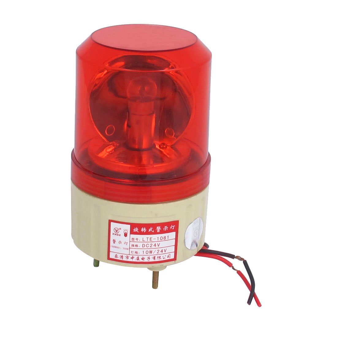 24V DC LED Flash Signal Alarm Light - Red Industrial Safety Warning Lamp for Trucks, Forklifts & Emergency Vehicles