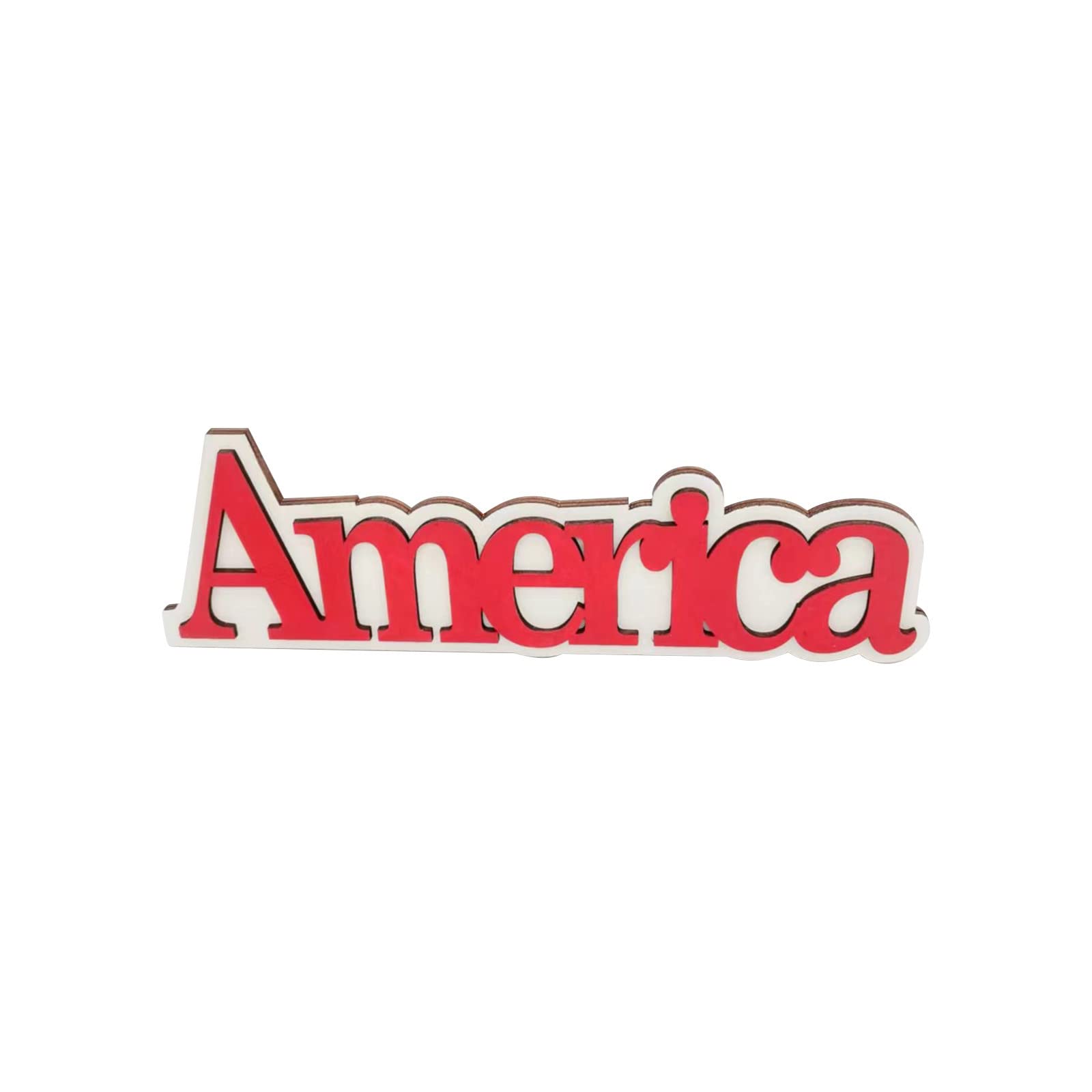 5-Piece Patriotic Wooden Table Centerpiece Set - 4th of July Independence Day Decor, Rustic Farmhouse Wood Letter Signs for Memorial Day, Patriotic Party & Home Decoration - Perfect for Outdoor BBQs, Family Gatherings & Holiday Celebrations