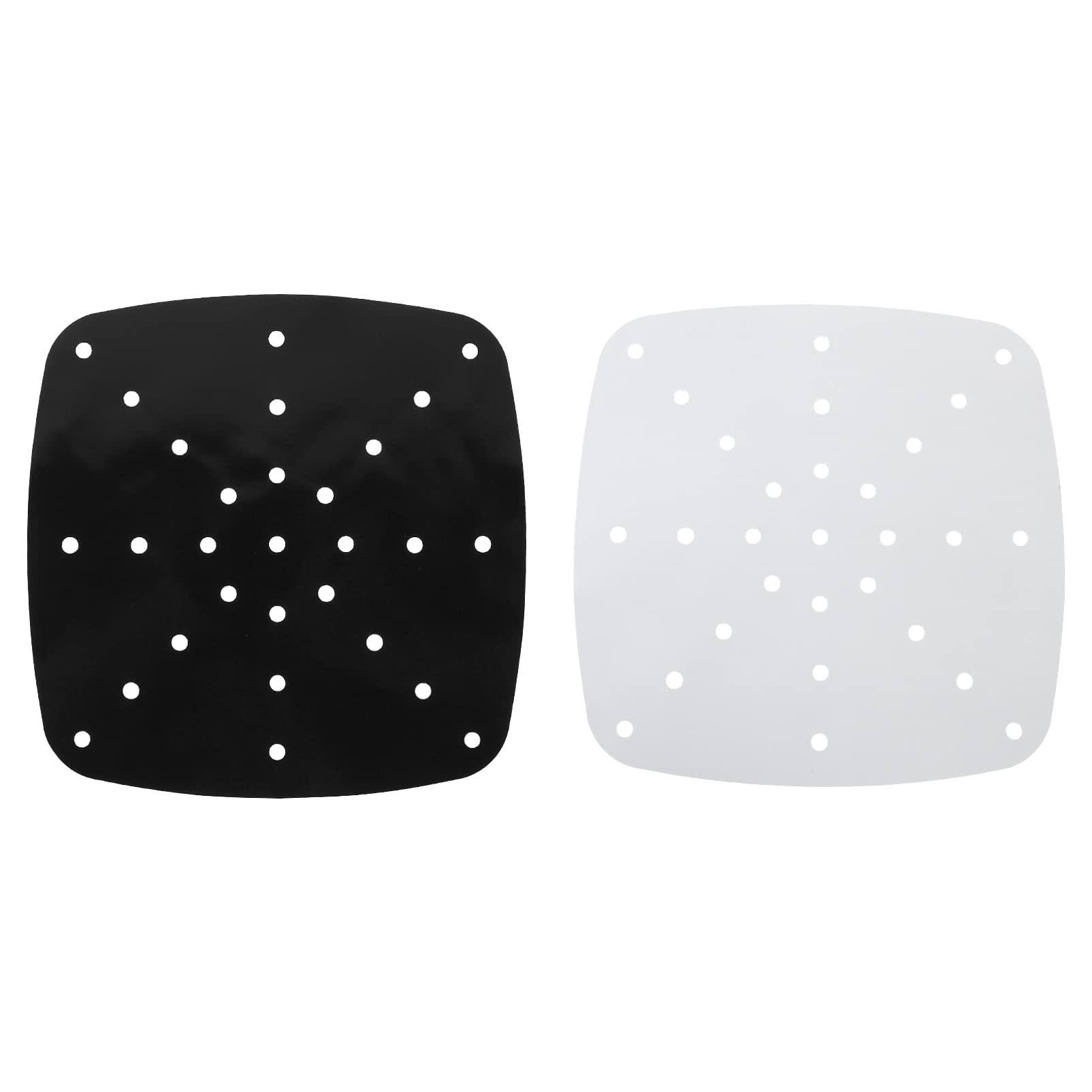Non-Stick Silicone Air Fryer Liners - Reusable Perforated Square & Round Mats (2Pcs, 21.6cm) for Easy Cooking & Cleaning - Perfect for Air Fryers, Steaming & Baking Accessories