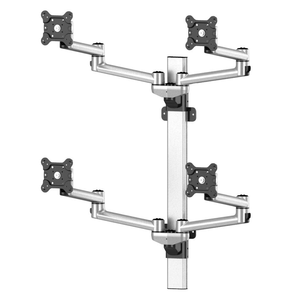 Continews 4 Monitor Wall Mount with Swivel Arm for Office Setup
