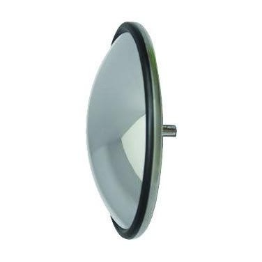 Fortpro 8.5 Inch Semi Bubble Convex Mirror - Stainless Steel with Center Stud Mount (Model F245657) for Warehouse, Parking Lot & Driveway Safety
