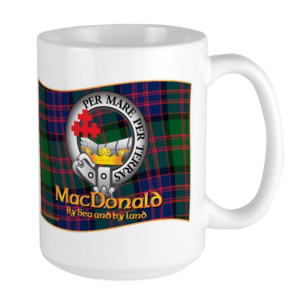 Macdonald Clan Coffee Mug - 15 oz Large White Ceramic Cup for Tea, Coffee & Hot Drinks - Perfect for Home, Office & Gifting