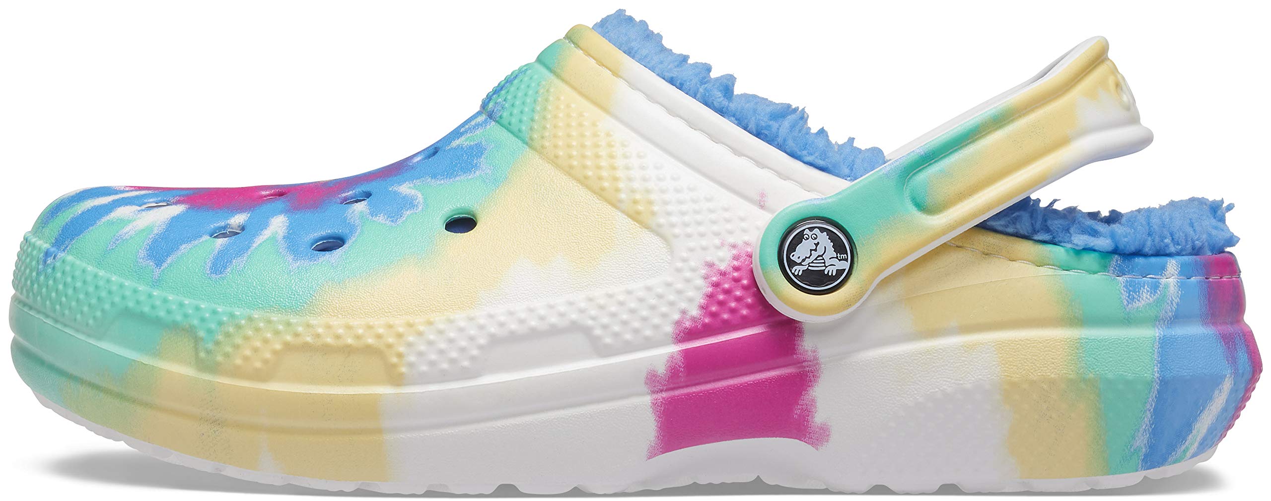 Crocs Unisex-Adult Classic Tie Dye Lined Clogs - Soft Fuzzy Slip-On Slippers for Men & Women | Cozy Indoor/Outdoor House Shoes for Home, Garden & Casual Wear