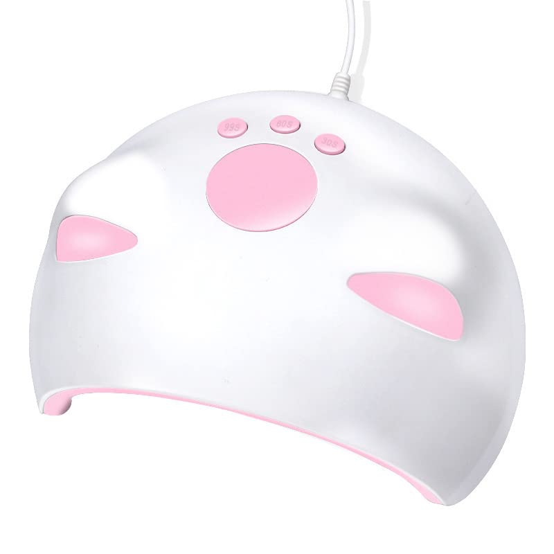 UV LED Nail Lamp 60W - Cat Shaped Nail Dryer with 3 Timer Settings, Auto Sensor & LCD Display - Professional Nail Art Accessories for Salon & Home Use - Perfect for Gel Polish Curing, Manicures & Pedicures