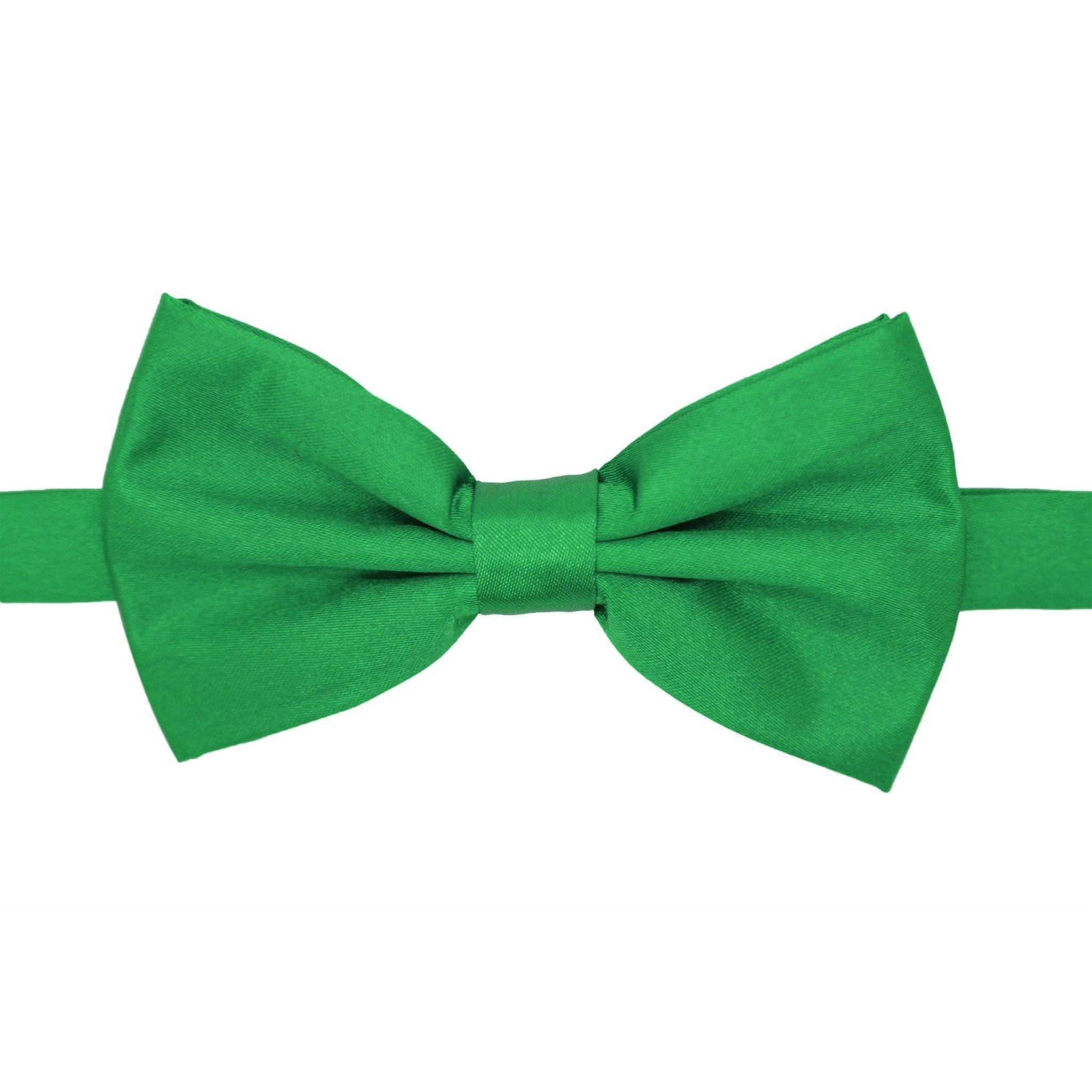 Elegant Adjustable Satin Bow Tie for Men - Gia Green Formal Wear Accessory - Perfect for Weddings, Prom, and Special Occasions