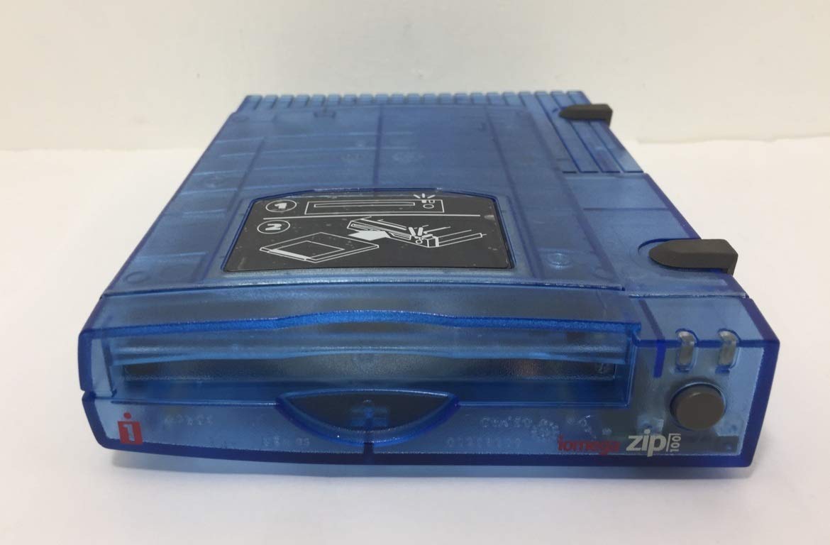 iOmega Zip Drive 100MB USB External Storage - Portable ZIP Disk Drive for PC & Mac - Perfect for Data Backup, File Transfer and Archiving Old Documents