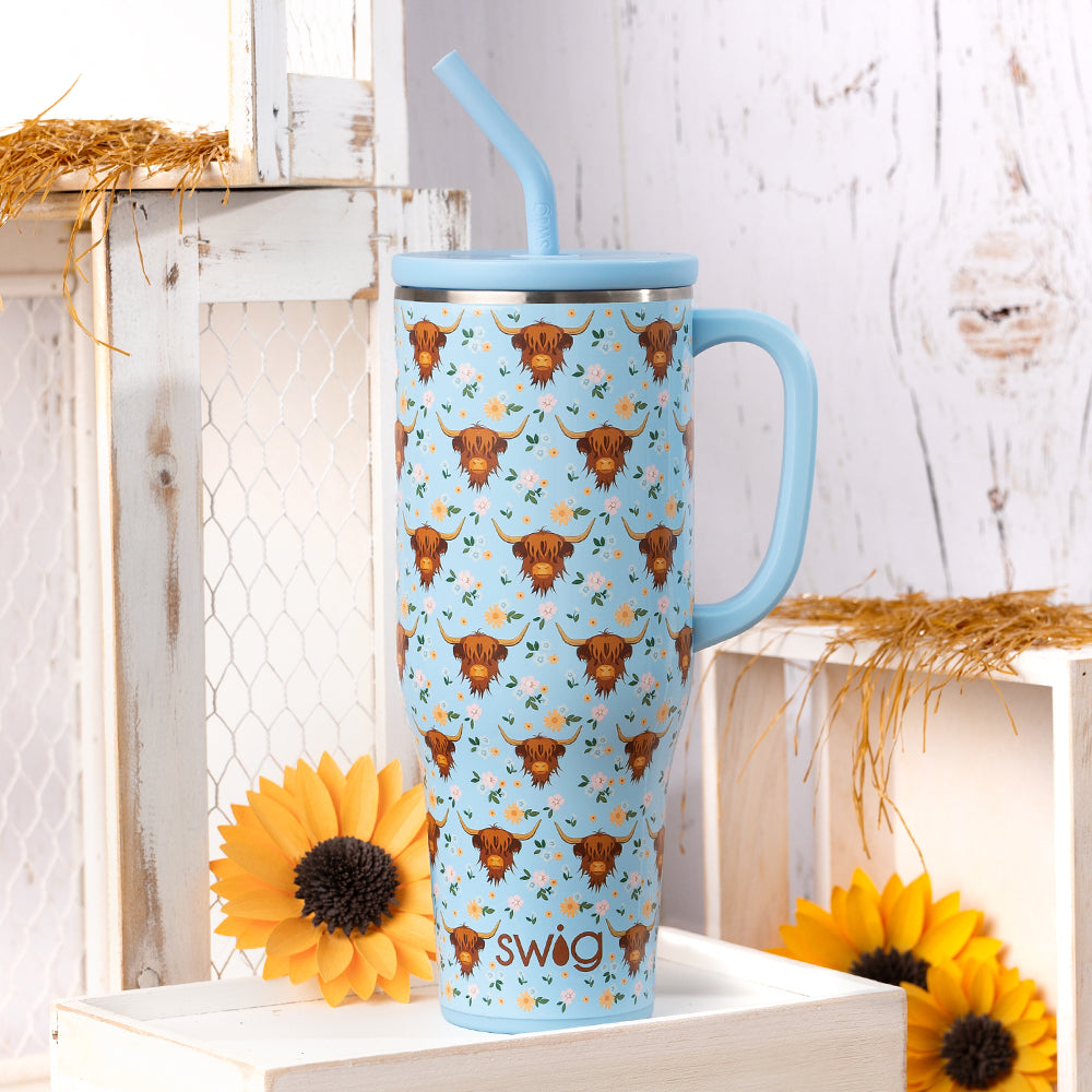 Holy Cow Mega Mug 40oz - Extra Large Insulated Stainless Steel Tumbler with Lid & Straw - Perfect for Coffee, Tea, Smoothies - Great for Office, Travel, and Outdoor Adventures