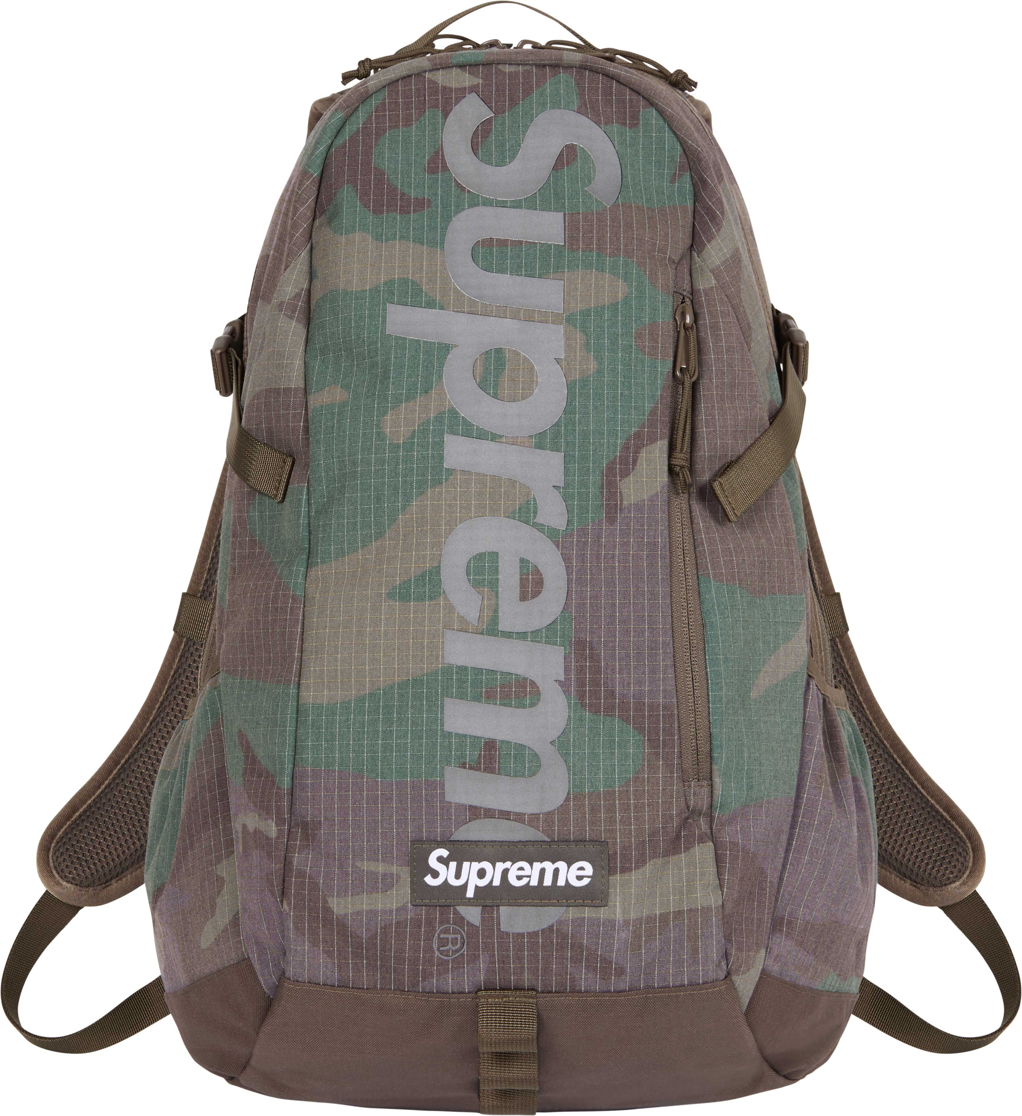 Supreme SS24 Backpack - Woodland Camo Design for Men & Women - Durable Waterproof Hiking Backpack for Travel, School & Outdoor Adventures