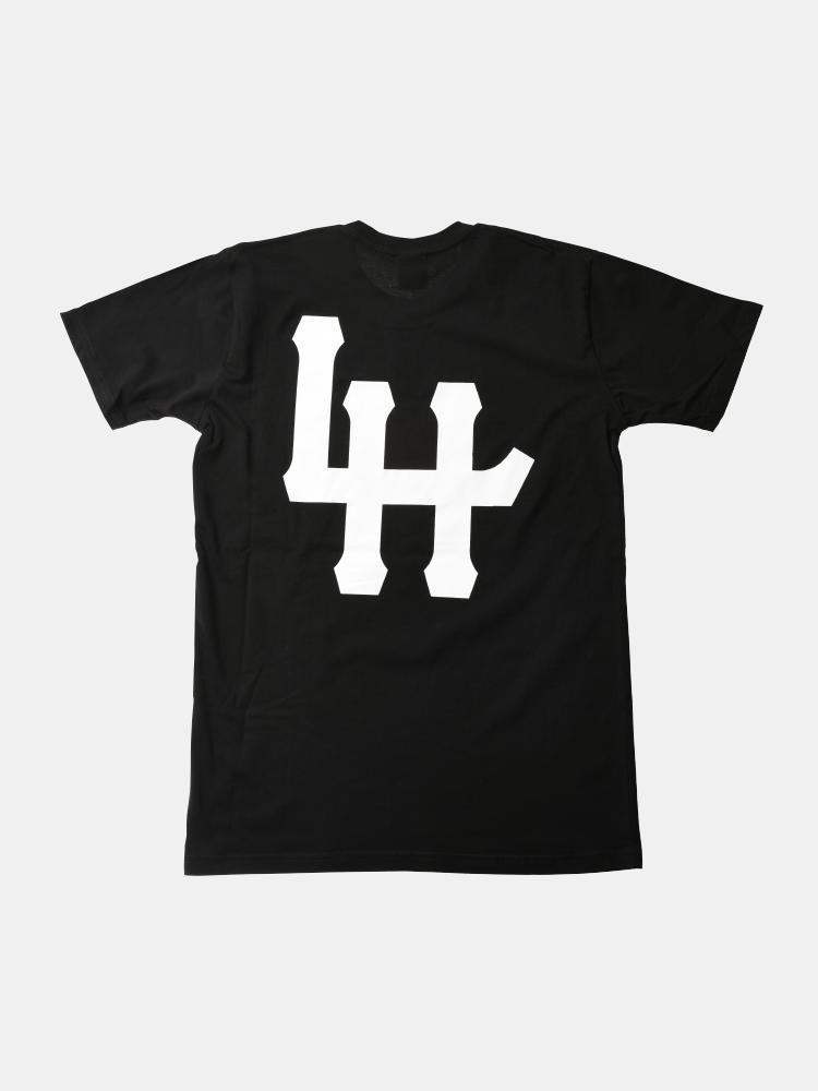 LH Big Logo T-Shirt for Men - Black Cotton Graphic Tee - Casual Streetwear for Everyday Wear