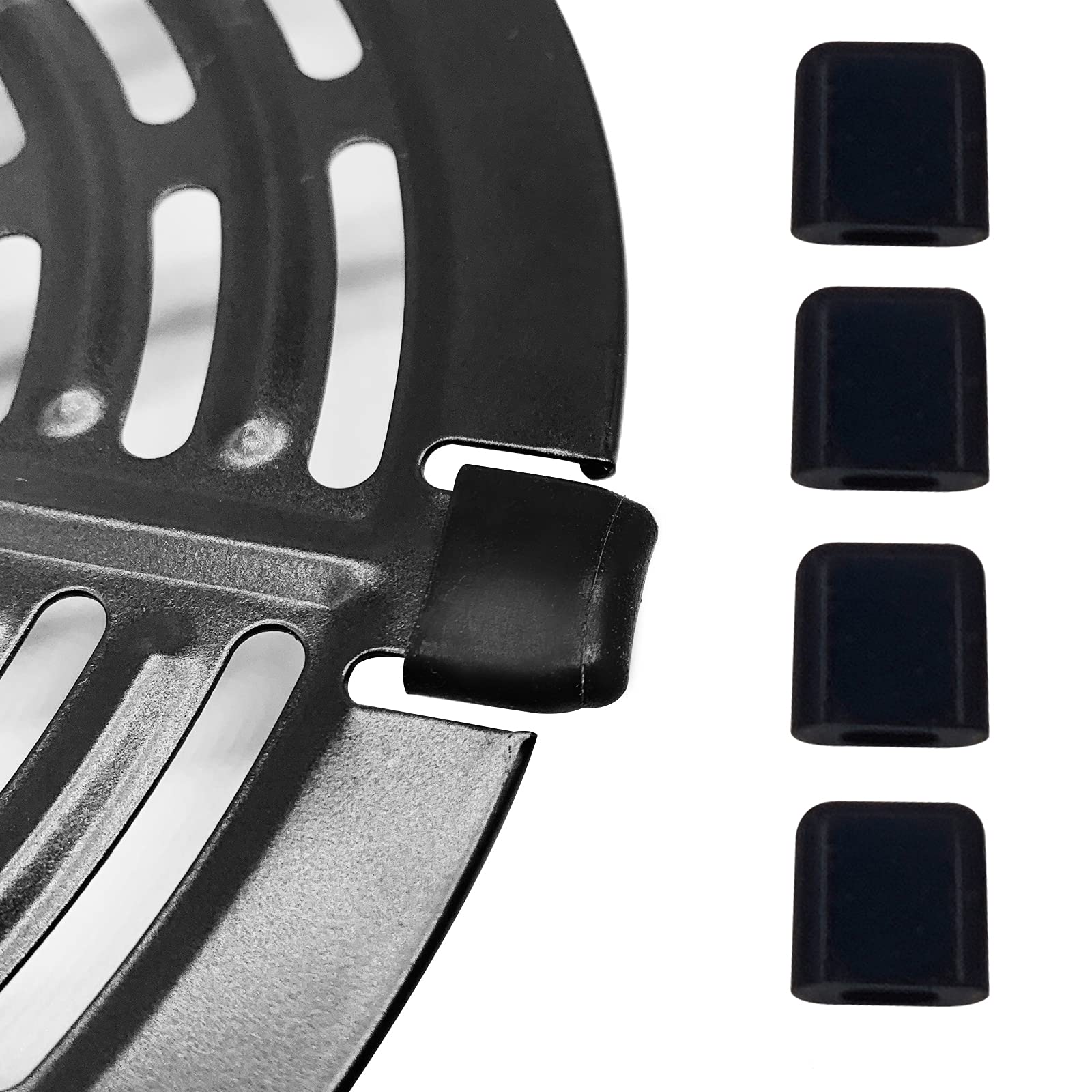 Premium 4-Pack Rubber Bumpers for Air Fryer Tray - Non-Slip Silicone Feet & Anti-Scratch Covers for PowerXL, Chefman, Gowise Air Fryers - Perfect for Protecting Countertops & Grill Pans