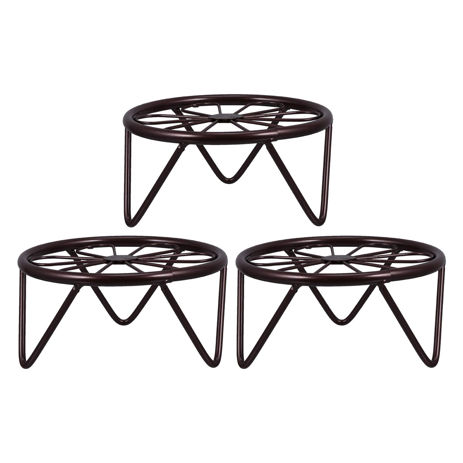 Yardwe 3-Piece Indoor Iron Plant Stand Set - Decorative Flower Pot Holder for Potted Plants, Garden & Home Decor | Perfect for Living Room, Balcony & Patio