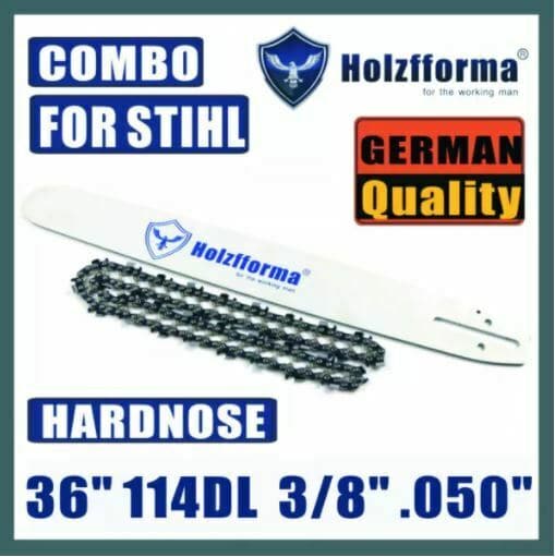 Stihl MS660 066 Chainsaw Bar and Chain Combo - 36 Inch 3/8 .050 114DL Full Chisel for Professional Cutting | Perfect for Tree Felling, Firewood Processing & Heavy-Duty Lumber Work