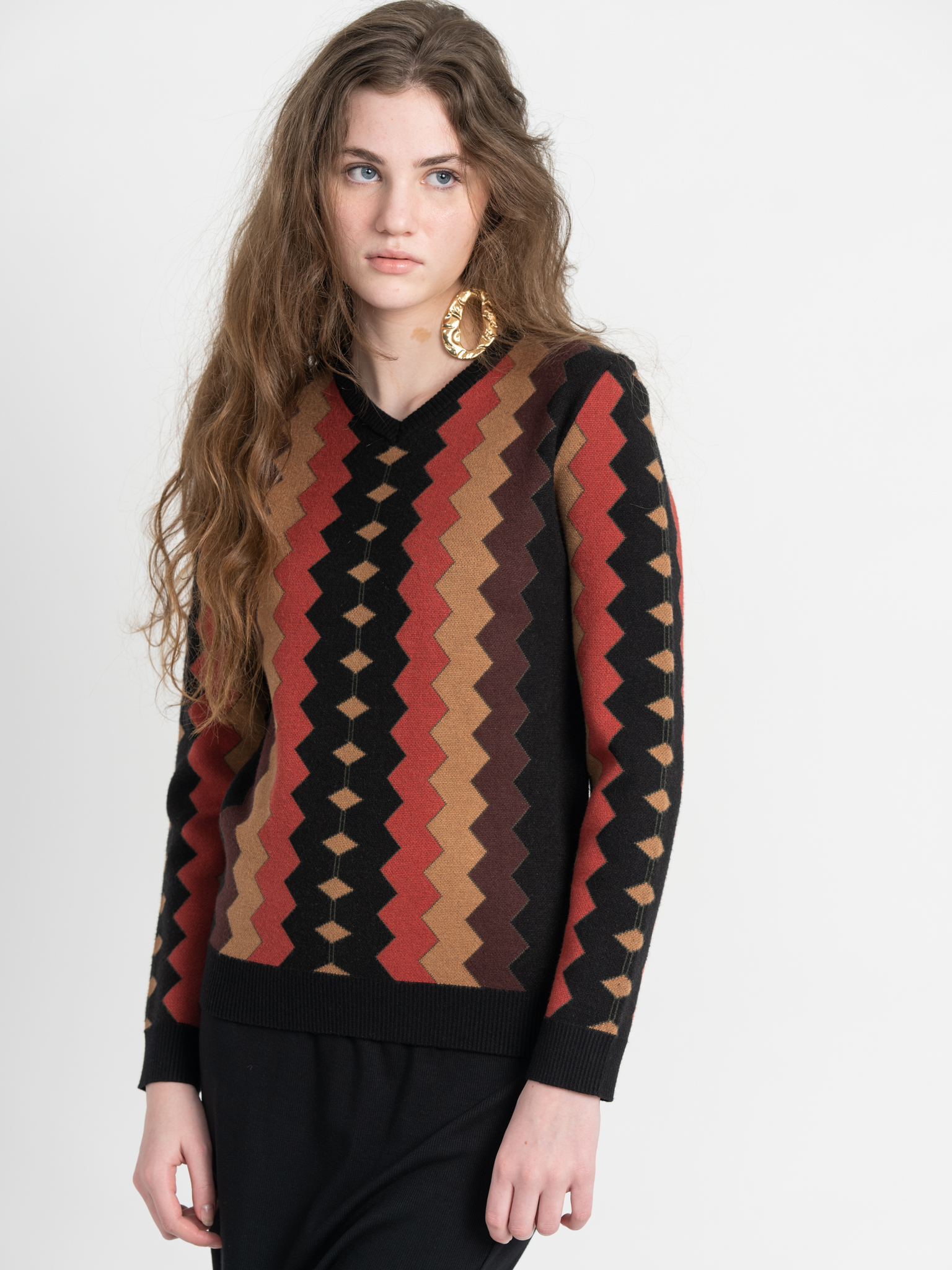 Missoni Inspired Sweater Knit for Women - Soft Chunky Knit Pullover Sweater | Cozy Winter Fashion, Casual Outfits & Holiday Gatherings