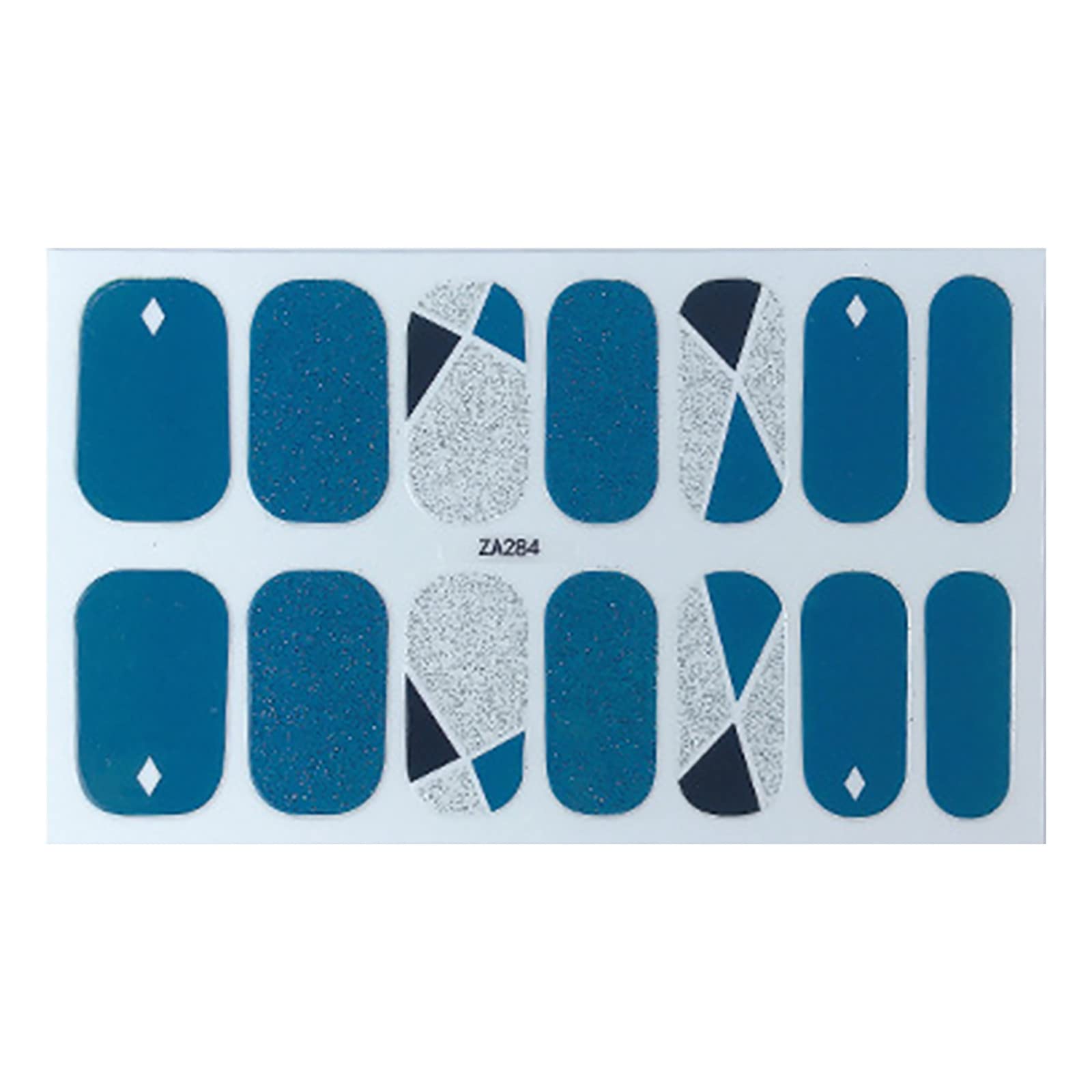 RapStart 1 Sheet Self-Adhesive Nail Polish Stickers - Full Nail Wraps for Women & Girls, Shiny Gradient Nail Design Strips for DIY Nail Art - Perfect for Parties, Weddings, and Everyday Wear