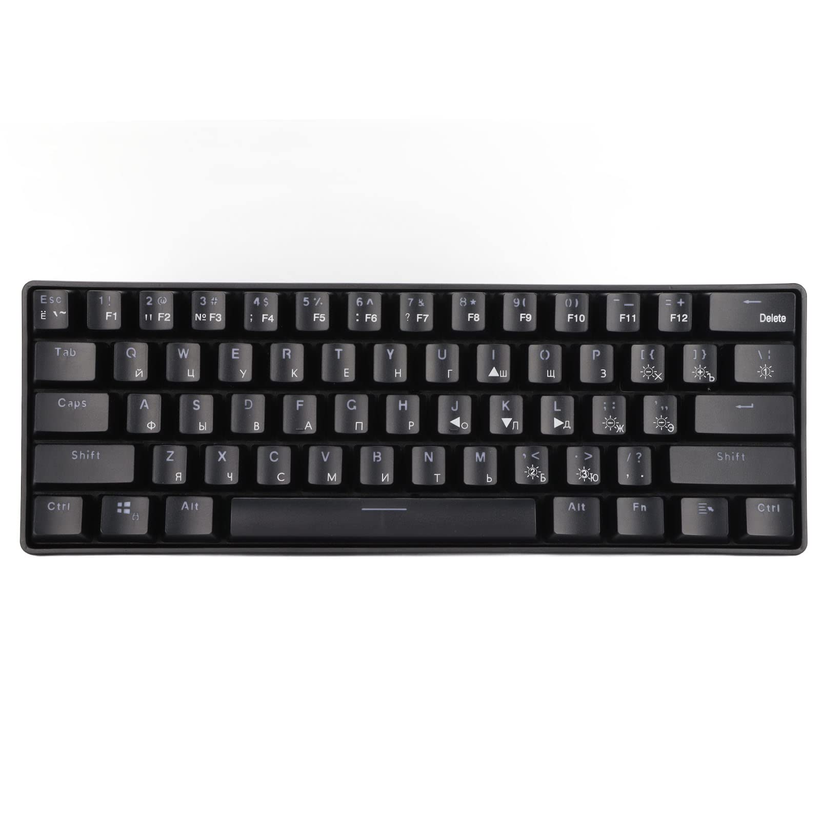 ASHATA 61-Key RGB Backlit Mechanical Gaming Keyboard - Wired & 2.4G Wireless, Programmable Switches for Windows PC - Perfect for FPS, MOBA Gaming and Office Work
