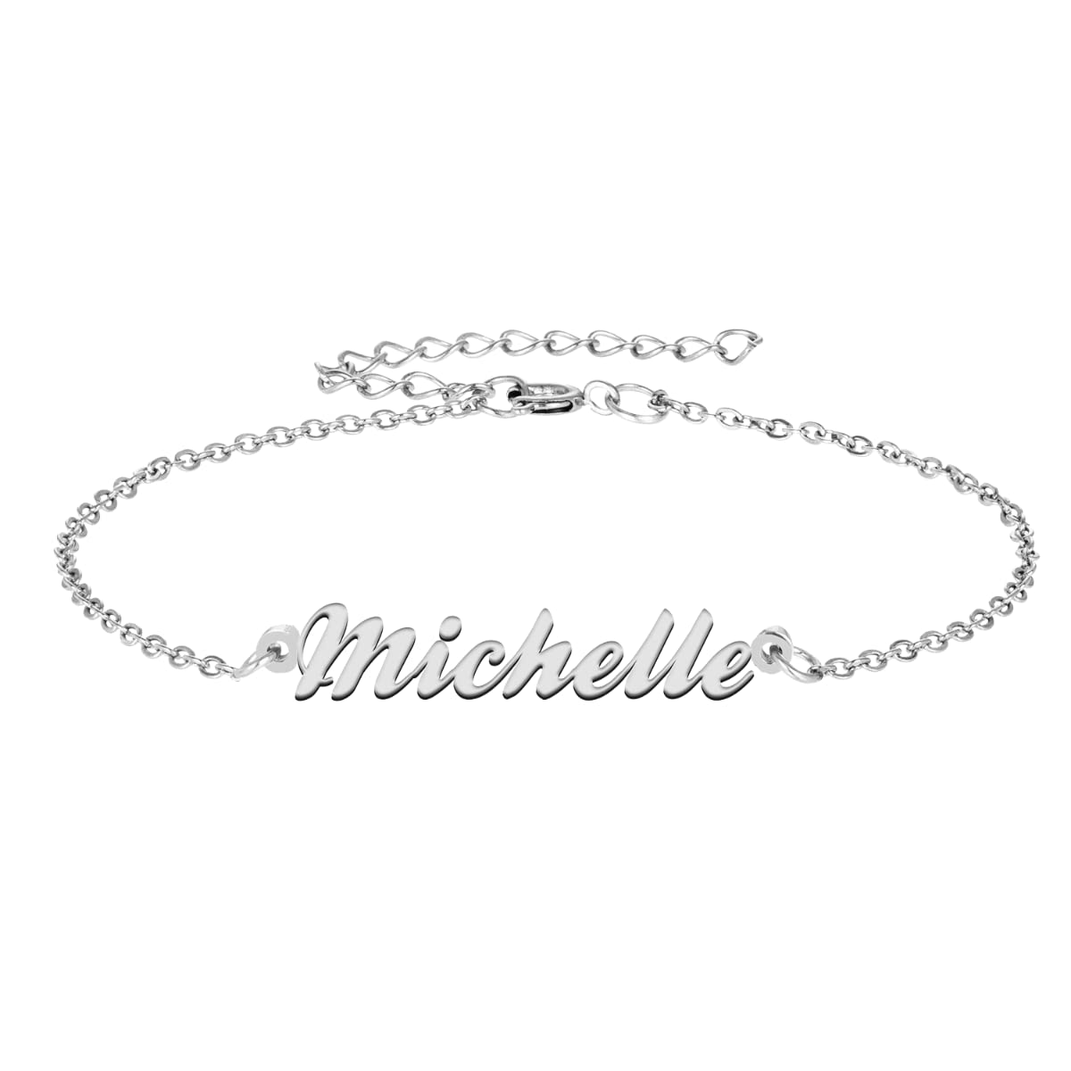 Personalized Name Bracelet for Women - Custom Engraved Charm Bracelet & Anklet - Unique Gift for Mom, Wife, Daughter - Perfect for Birthdays, Anniversaries & Mother's Day