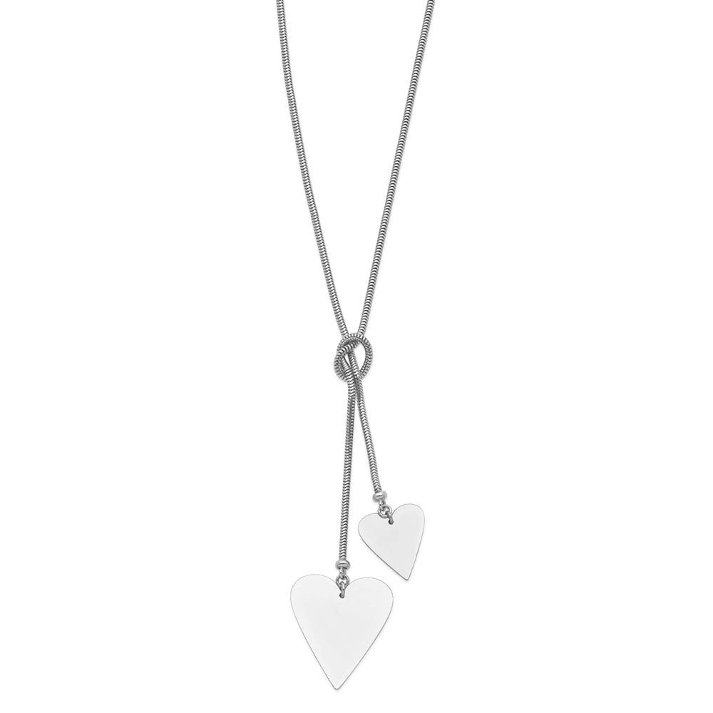 925 Sterling Silver Love Heart Cable Wrap Necklace - 41 Inch Dainty Jewelry Gift for Women, Girlfriend, Wife | Perfect for Valentine's Day, Anniversary & Romantic Occasions