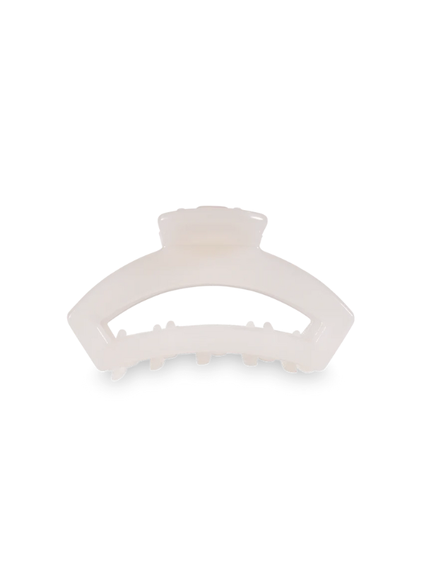 Elegant Coconut White Tiny Open Hair Clip for Women - Perfect for Boho, Beach & Wedding Hairstyles