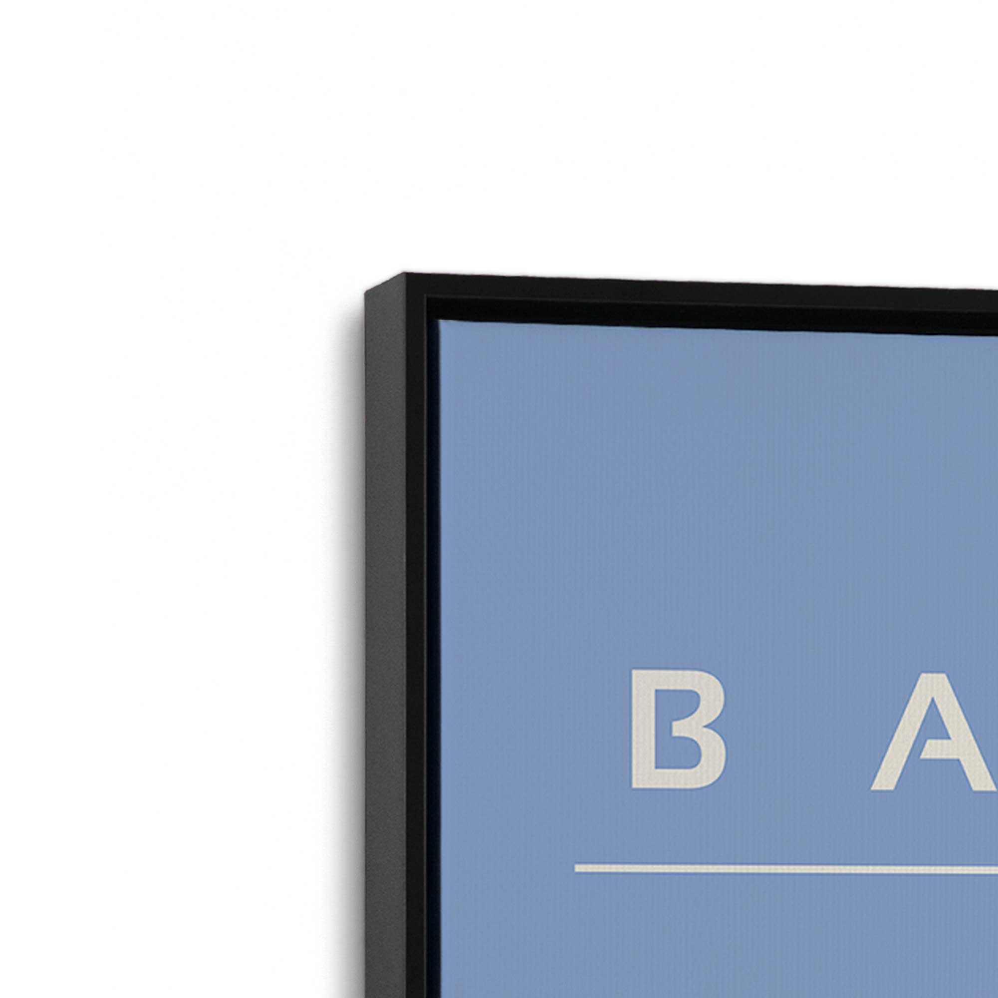 Blue Bauhaus Flow II Canvas Wall Art Print - Modern Abstract Painting for Living Room, Bedroom & Office Decor
