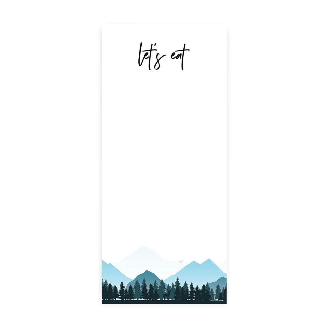 Premium Printable Wedding Menu Cards - Andaz Press Mountain Forest Design for DIY Printer, 4 x 9 Inch Elegant Cardstock Place Settings - Perfect for Dinner Tables, Wedding Programs, Rehearsals & Receptions - Pack of 56 (Ideal for Rustic, Outdoor & Forest-Themed Weddings)