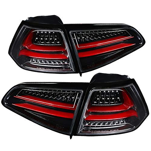 2015-2017 Pearl Black LED Tail Lights - High Visibility Rear Brake Lamps for Improved Safety | Perfect for Night Driving & Car Customization