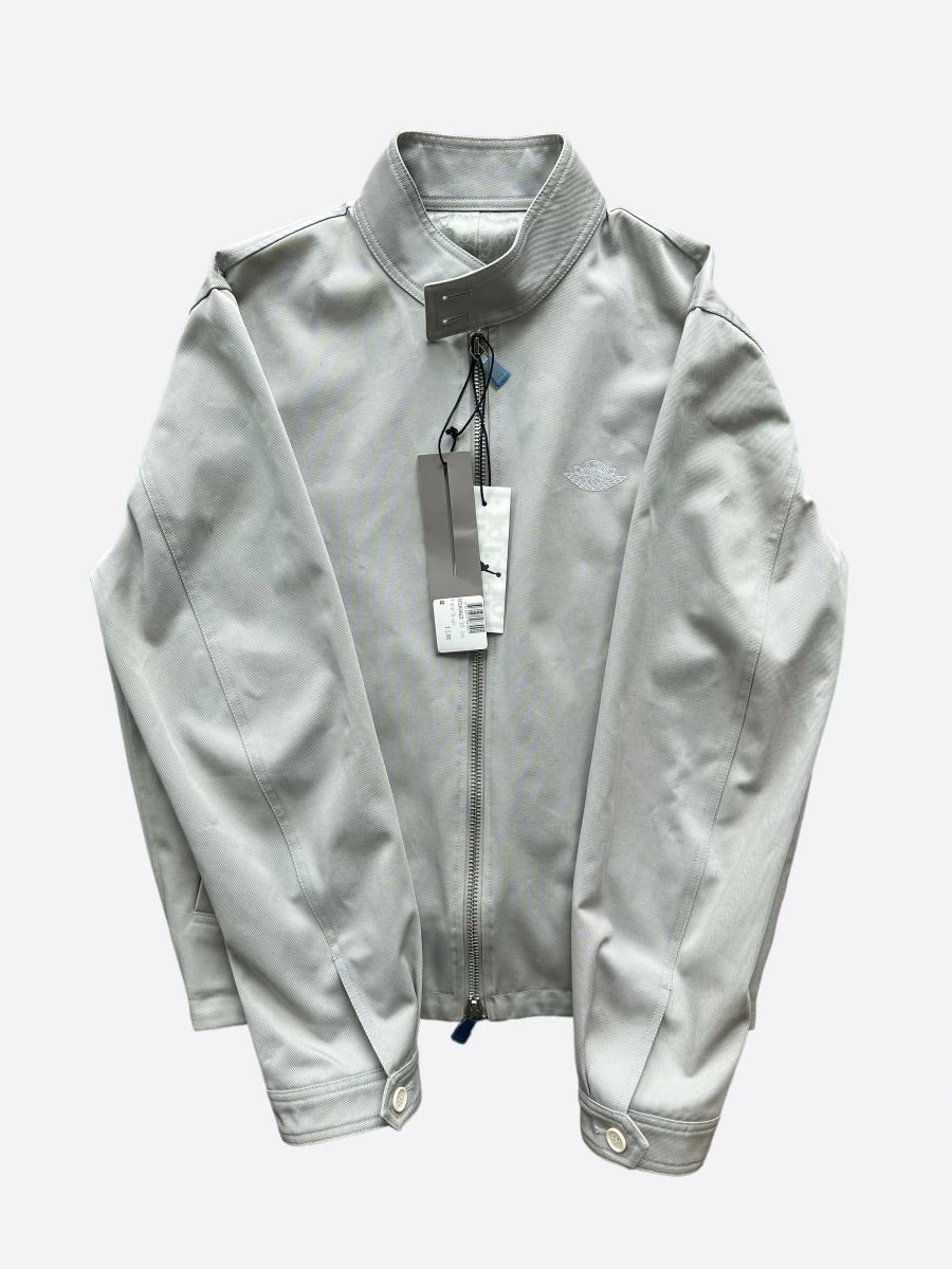 Dior Jordan Air Dior Grey Embroidered Jacket - Men's Luxury Streetwear Fashion Hoodie for Casual Wear & Sneakerhead Outfits