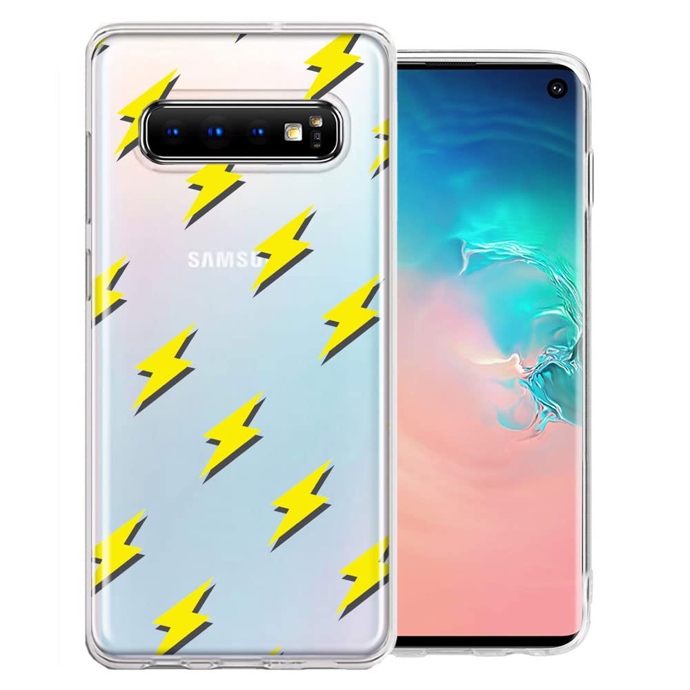 Samsung Galaxy S10 Case - Electric Lightning Bolts Design Double Layer Protective Cover | Shockproof & Scratch Resistant | Perfect for Everyday Use & Outdoor Activities