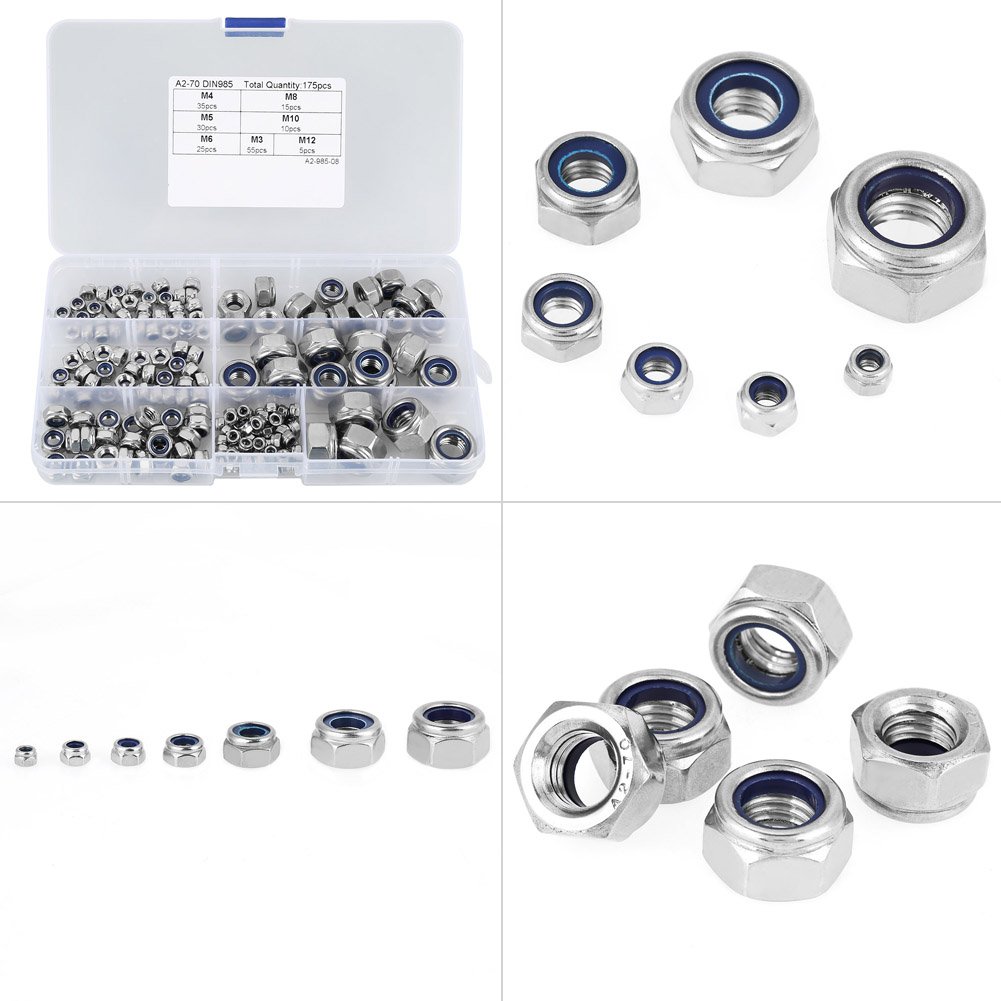 **Fockety Hex Nuts Assortment - Durable Industrial Hardware for Machinery, Furniture & DIY Projects - Perfect for Fastening, Repair & Construction**
