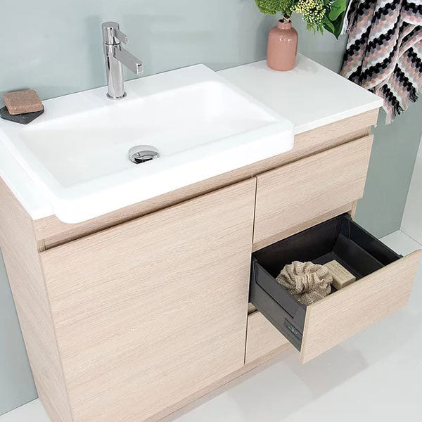 ADP Glacier Pro Semi Recessed Vanity Set with Solid Surface Top - 24