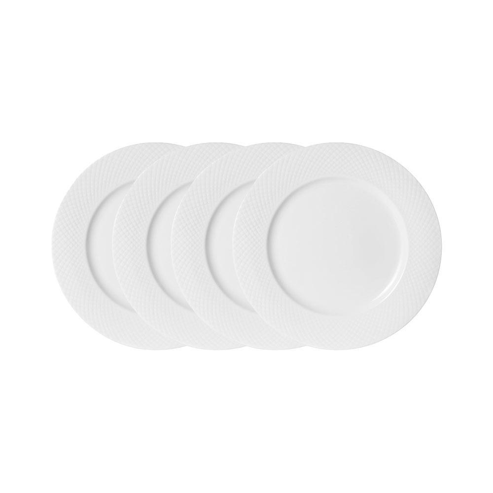 Stanton 4-Piece Salad Plate Set | Elegant Dinnerware for Salads, Appetizers & Desserts | Perfect for Entertaining, Parties & Everyday Dining