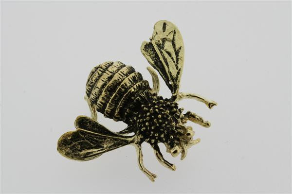 Vintage Brass Bee Brooch Pin - Elegant Handmade Jewelry for Women, Perfect for Dresses, Coats, and Gift Giving