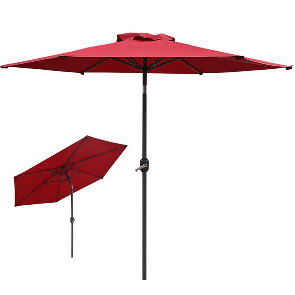 2.5m Outdoor Tilt Garden Parasol - Large Sun Shade Umbrella for Patio, Beach & Market - UV Protection & No Base Included - Perfect for Backyard, Poolside & Outdoor Dining