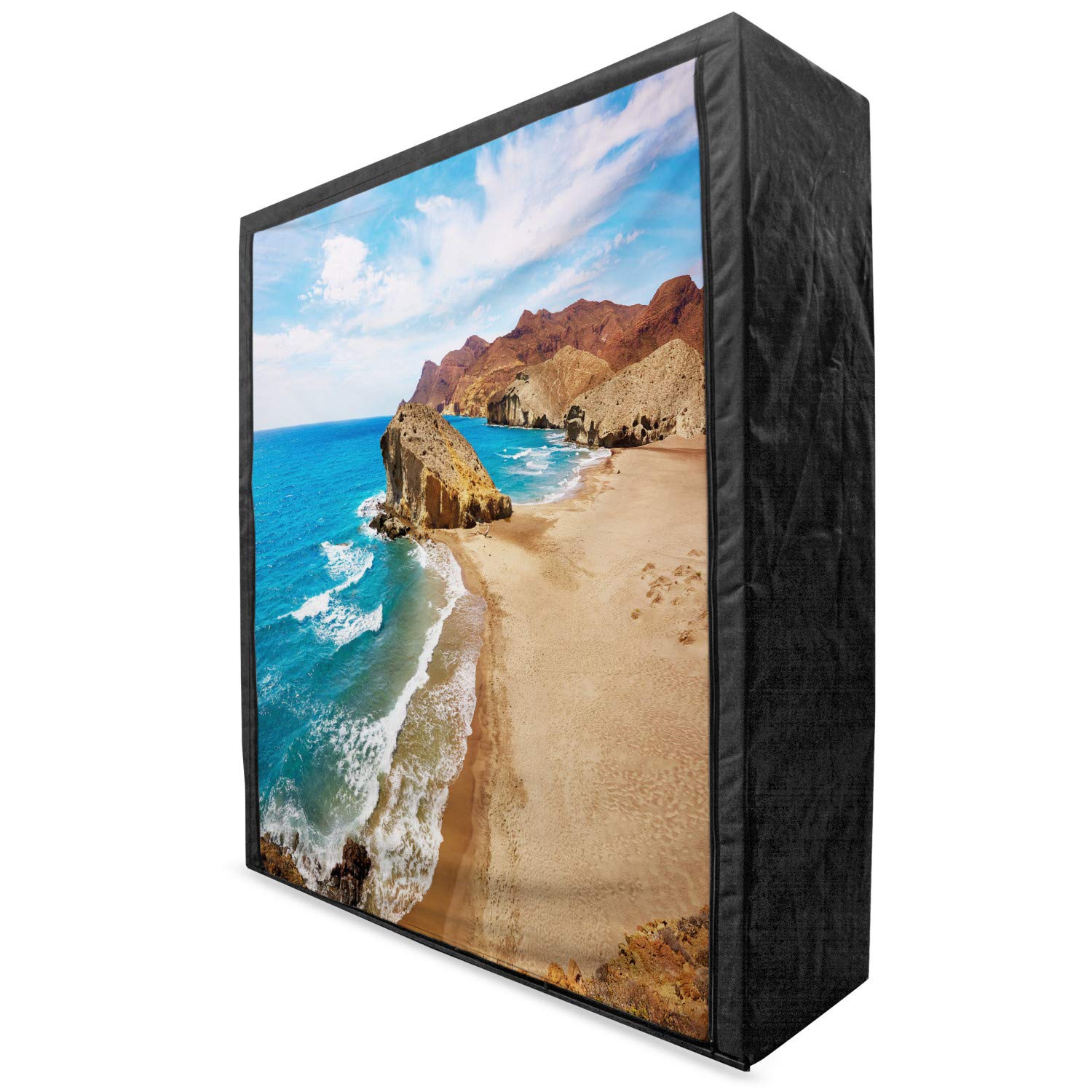 Ambesonne Portable Fabric Wardrobe with Shelves - 59