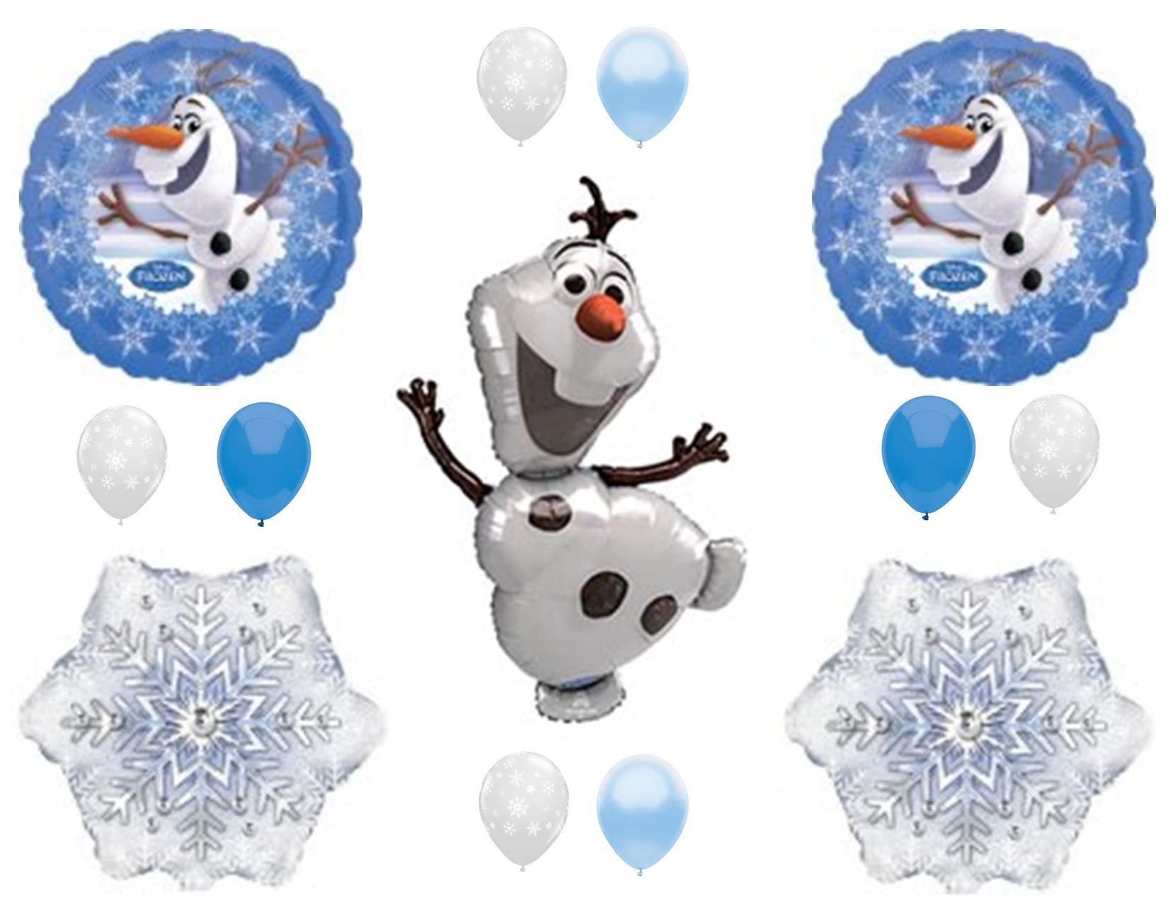 Olaf Snowman Winter Happy Birthday Party Balloons Decorations Supplies - Perfect for Frozen Themed Parties, Baby Showers & Holiday Celebrations