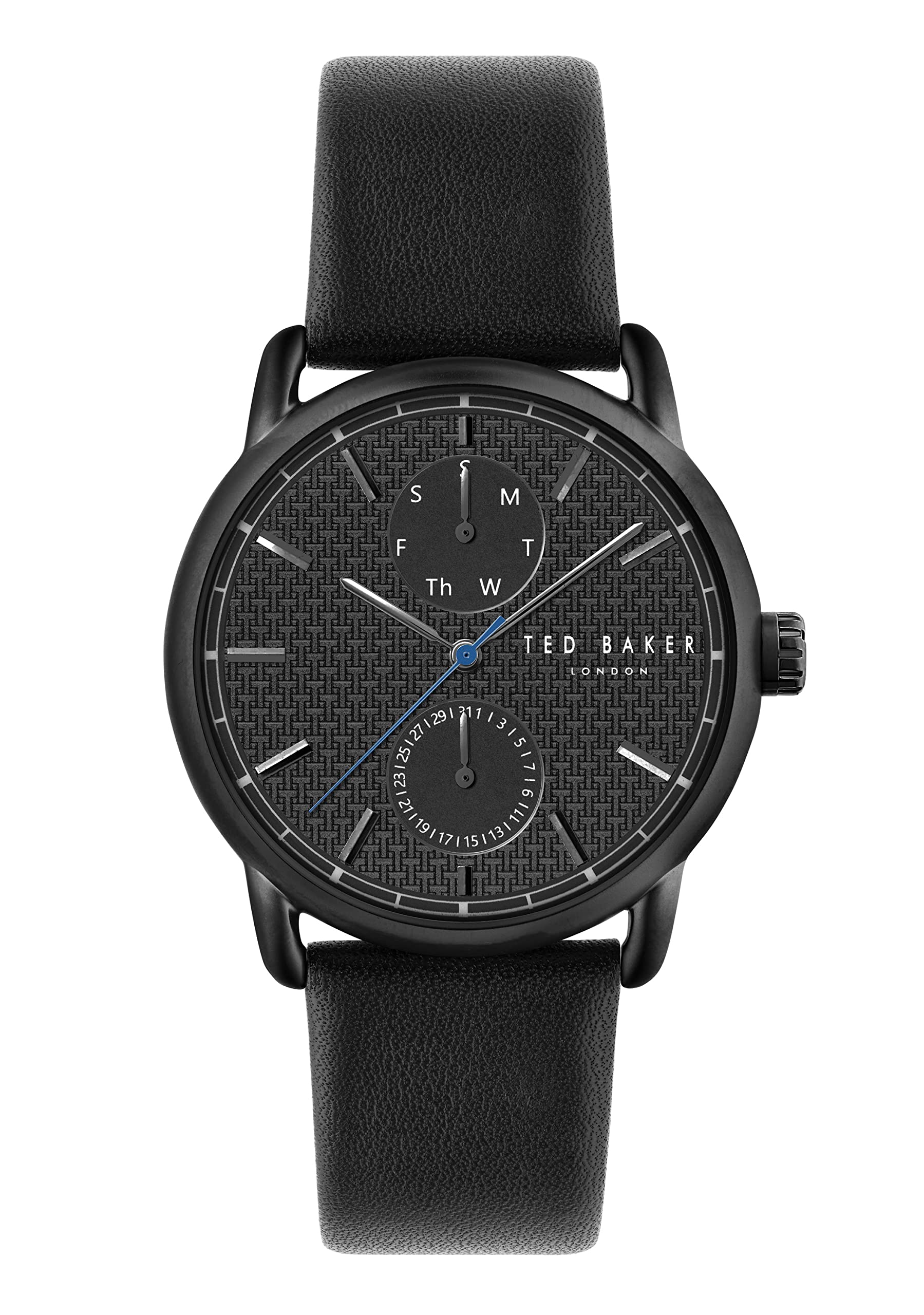Ted Baker Men's Black Eco-Leather Strap Watch BKPOLS3029I - Stylish Analog Quartz Wristwatch for Business, Casual & Formal Occasions