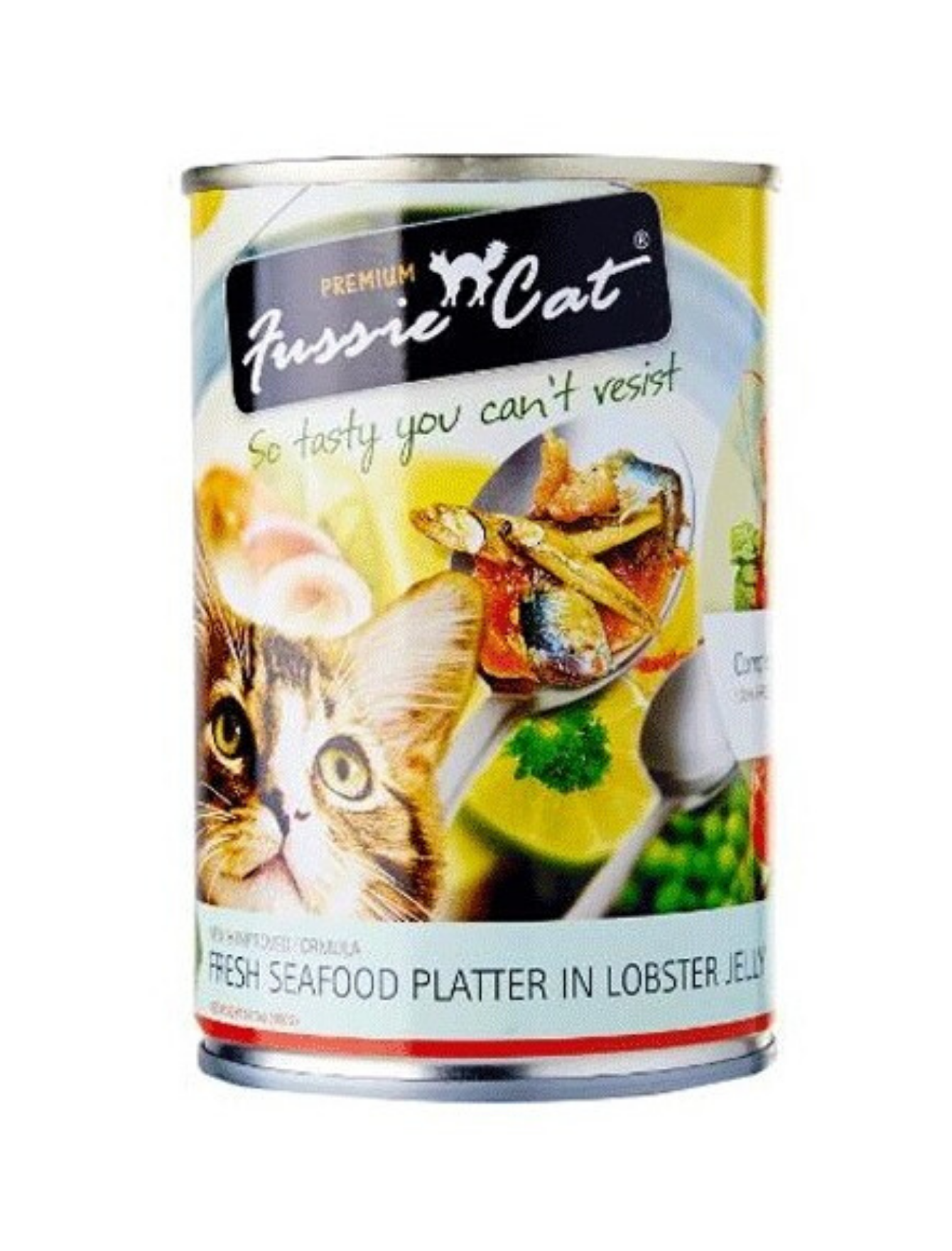 Premium Fussie Cat Fresh Seafood Platter in Lobster Jelly Wet Cat Food - 400g High Protein Grain-Free Cat Food for Adult & Senior Cats - Perfect for Mealtime, Weight Management & Picky Eaters