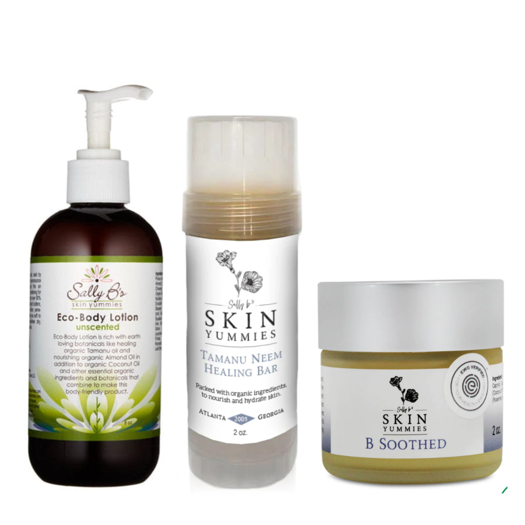 B Relieved Collection - Eczema Relief Cream & Skincare Set for Dry, Itchy Skin - Soothe & Hydrate Sensitive Skin - Perfect for Daily Care & Nighttime Relief