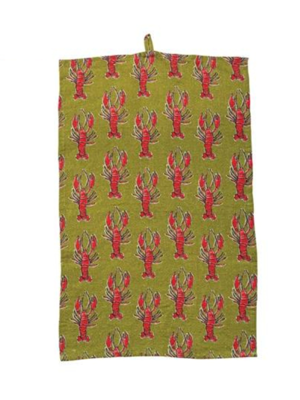 Premium Green Lobster Tea Towel - Absorbent & Quick-Drying Kitchen Towel for Dishes, Hands & Countertops | Perfect for Cooking, Baking & Home Decor