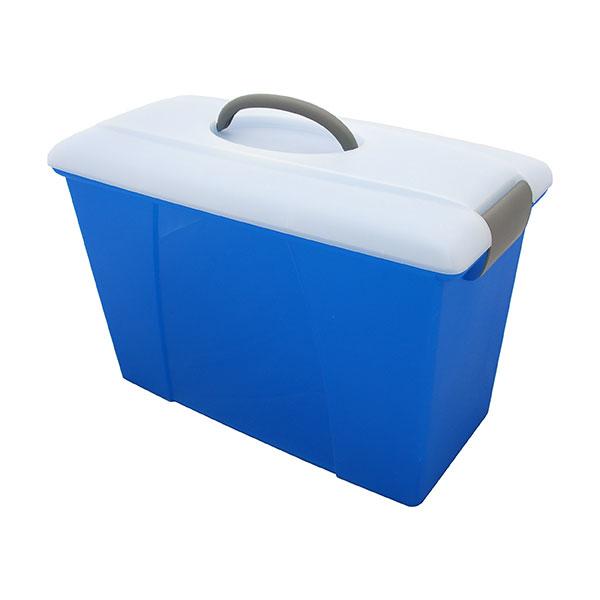 ACCO Blue File Carry Case - Durable Document Organizer for Office, School & Travel | Portable File Holder for Folders, Papers & Important Documents
