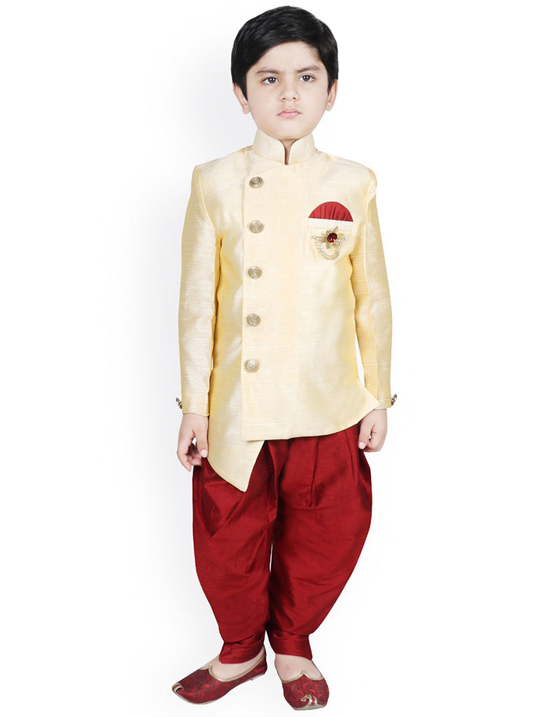 Premium Cream Kurta Dhoti Set in Luxurious Dhupion Silk | Traditional Indian Ethnic Wear for Weddings & Festivals